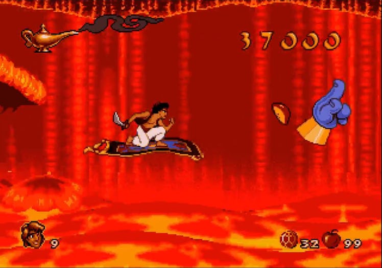 A screenshot from Aladdin on Sega