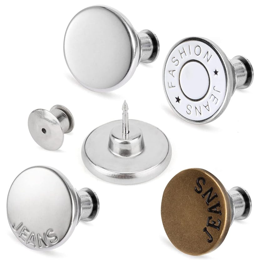 TOOVREN No Sew Perfect Fit Jean Adjustable Button (8-Sets)