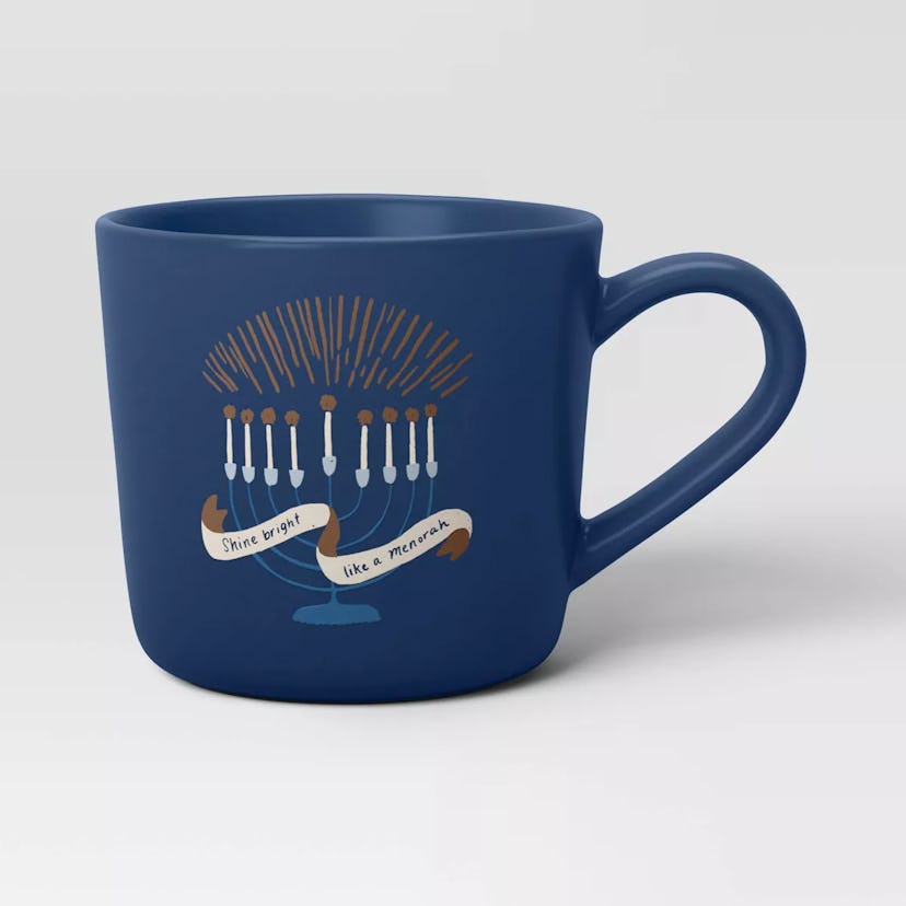 Threshold™ Blue Menorah Hanukkah Mug 