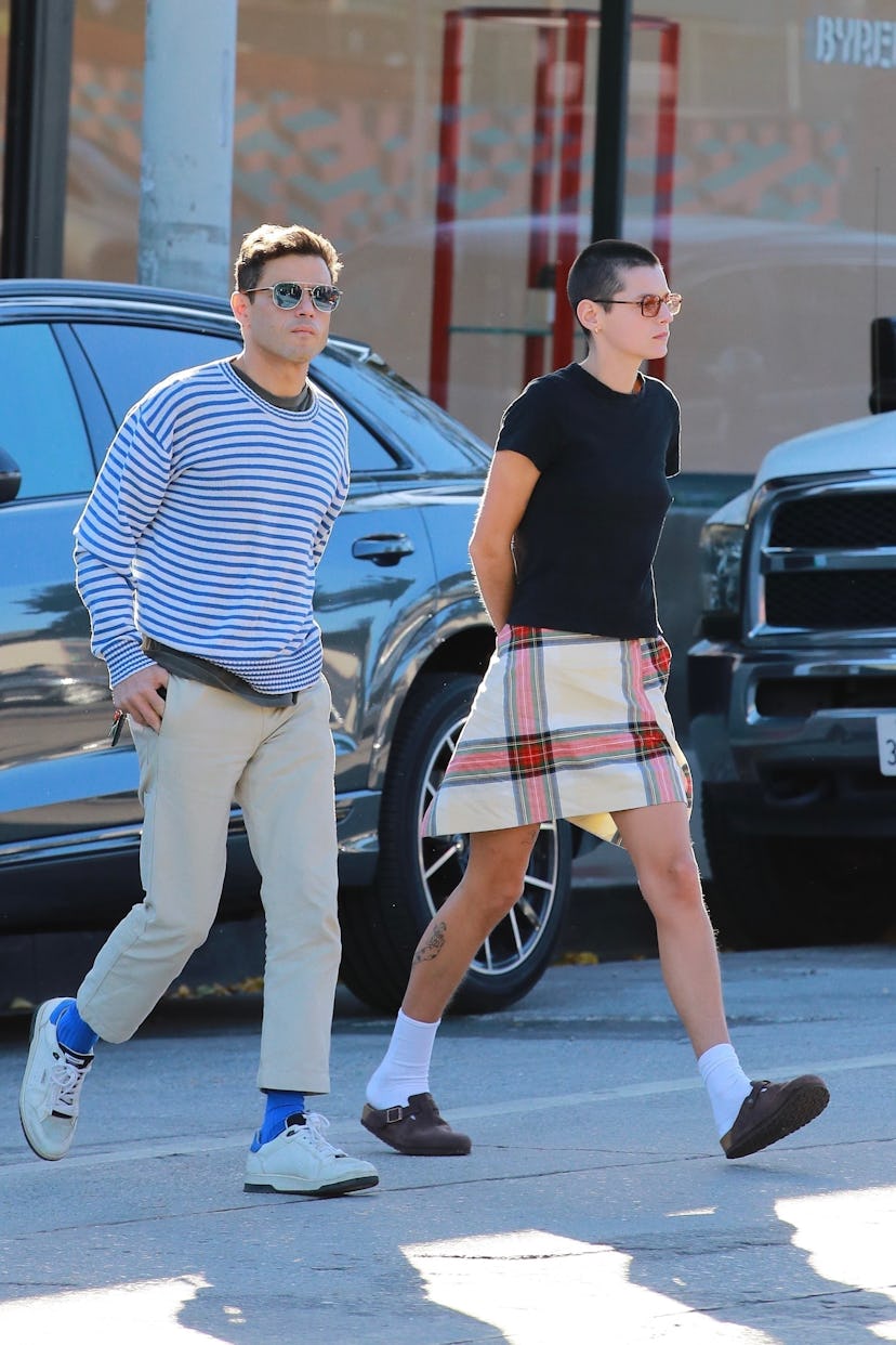 Rami Malek and Emma Corin In Los Angeles, California on November 9, 2023.