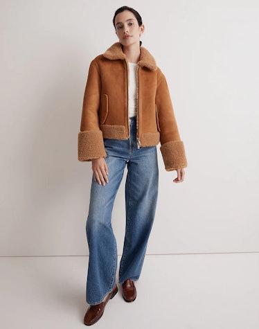Shearling Zip-Front Jacket
