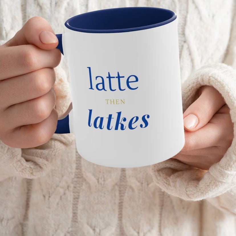 "Lattes Then Latkes" Hanukkah Mug