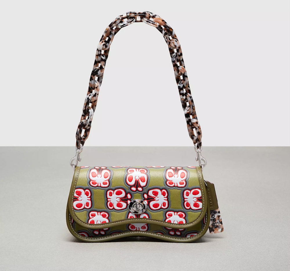 Wavy Dinky Bag In Coachtopia Leather: Butterfly Print