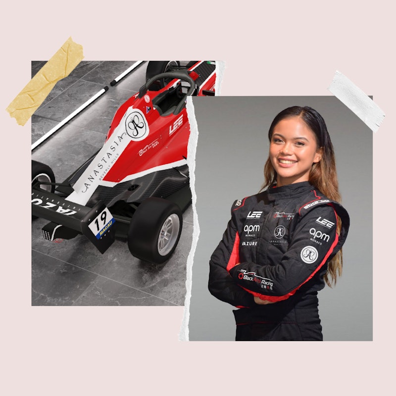 Bianca Bustamante, McLaren's first female driver, chats with Bustle about her Anastasia Beverly Hill...