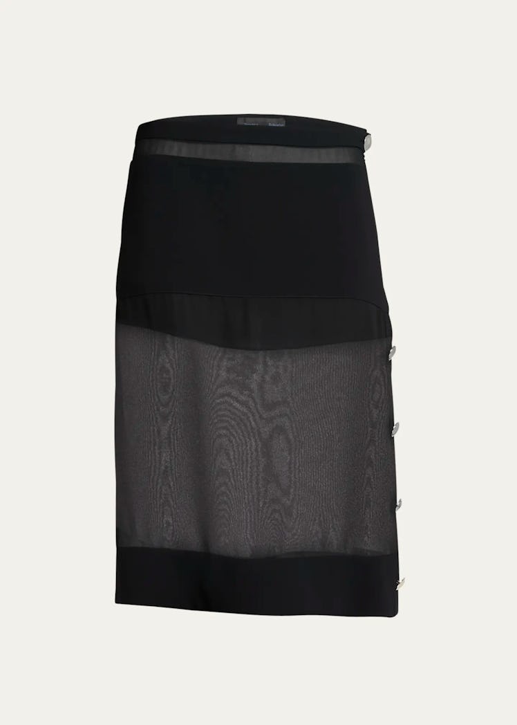 Technical Chiffon Skirt