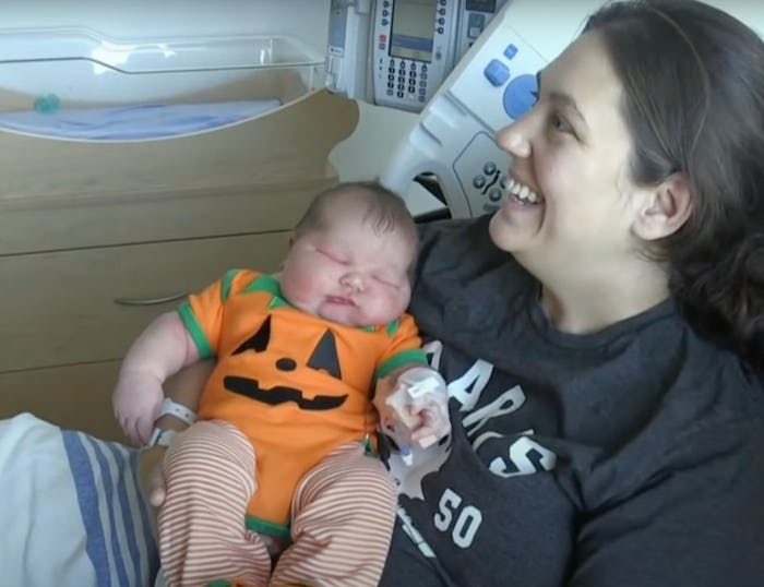 A Canadian mother gave birth to a 15-pound baby in Cambridge, Ontario.