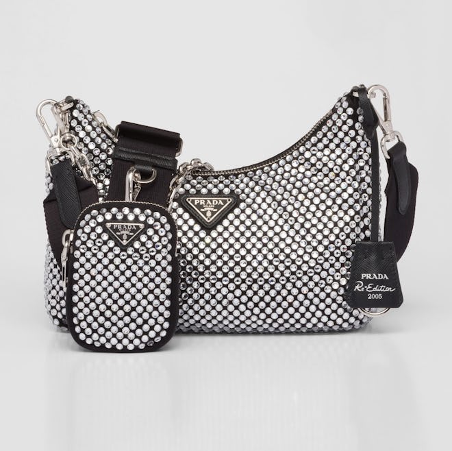 Re-Edition 2005 Satin Bag With Crystals