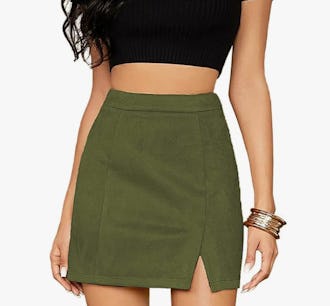 Umenlele Basic Split Hem Skirt