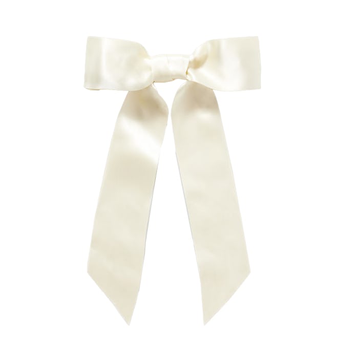 Virginia silk-satin bow hair clip