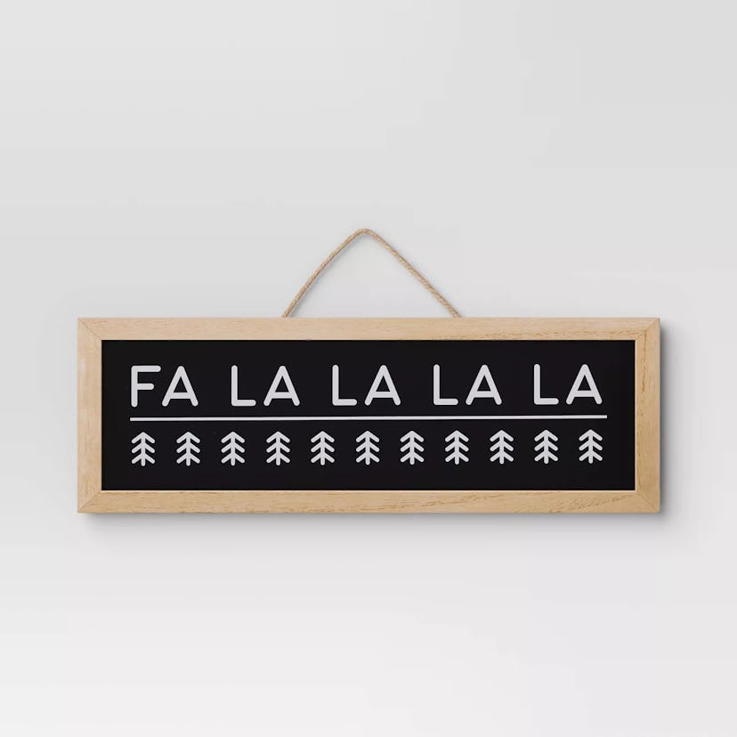 Wood 'Fa La La La' Christmas Wall Art