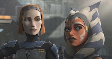 Bo-Katan and Ahsoka Tano worked together in The Clone Wars, but haven’t interacted in live-action ye...