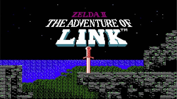 title screen from Zelda 2 The Adventure of Link