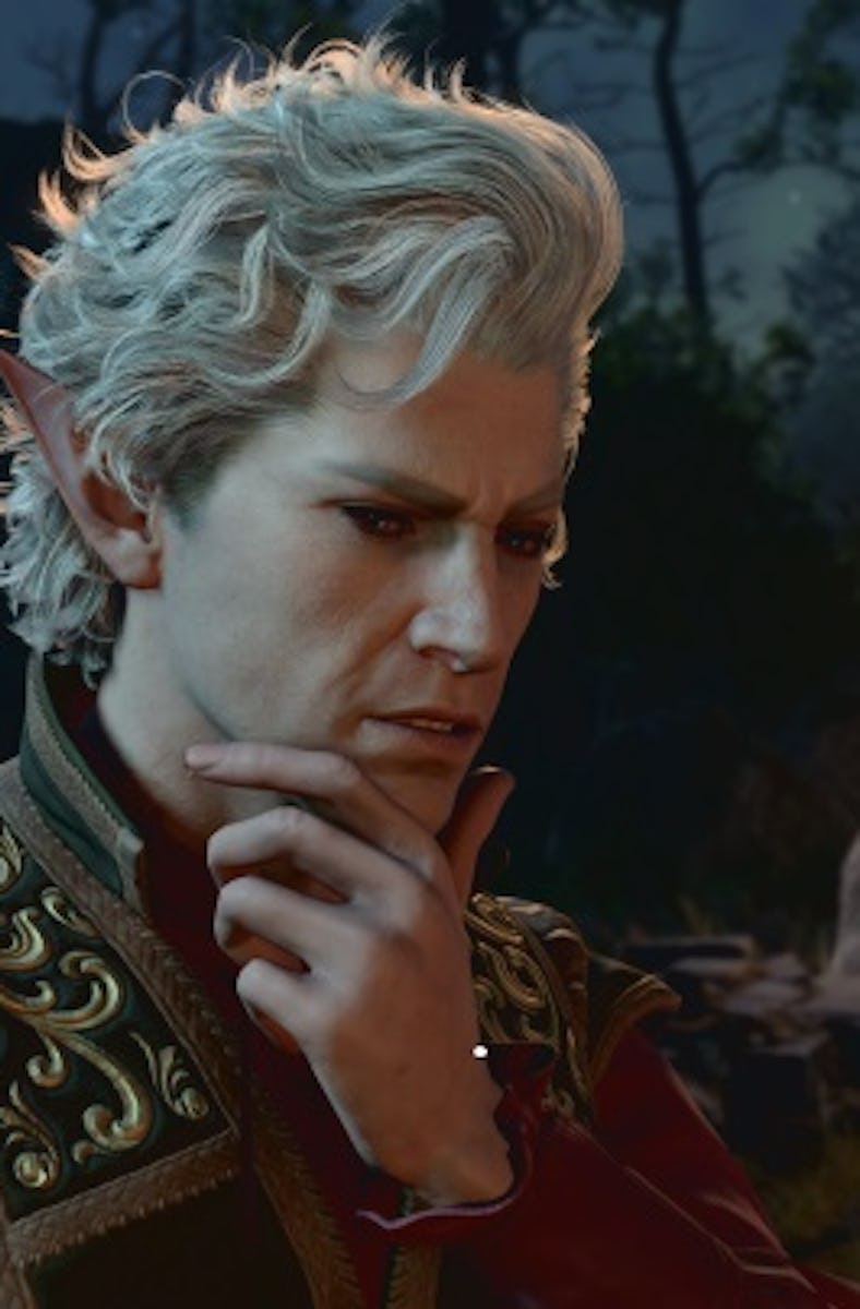 Astarion appears deep in thought in Baldur's Gate 3.