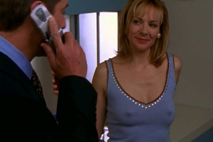 Samantha Jones wore pasties with built-in nipples on Sex and the City