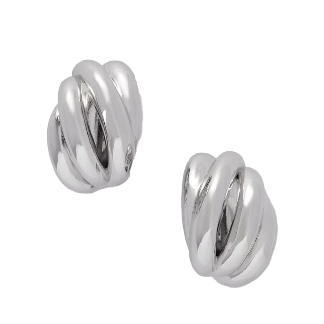 Saturne silver-tone earrings