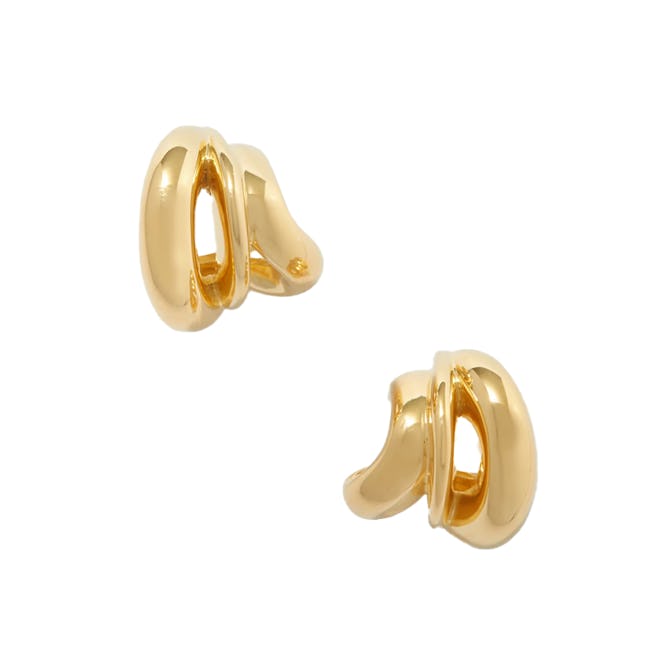 Dollop recycled gold vermeil hoop earrings