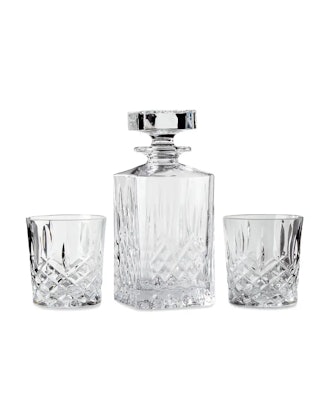 Markham Square Decanter & Two Double Old-Fashioned Glasses