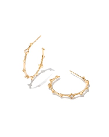 Michelle 14k Yellow Gold Hoop Earrings 