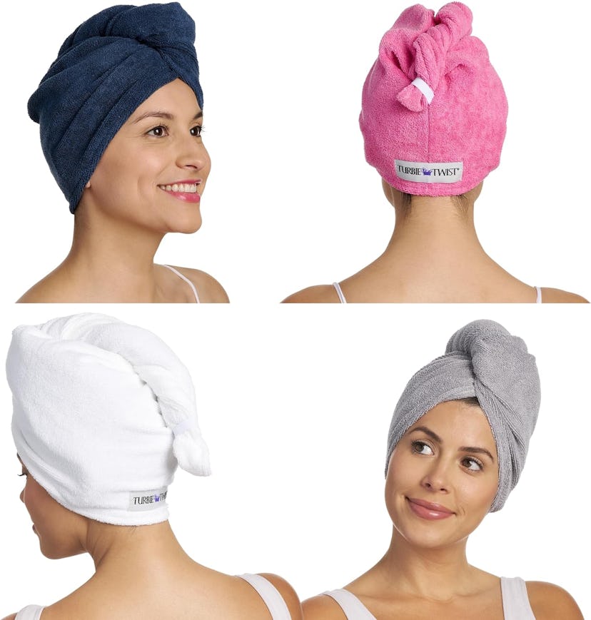 Turbie Twist Microfiber Hair Towel Wrap (4-Pack)