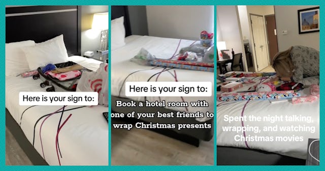 A mom recommends that every mom and her friends should rent a hotel room for the weekend and have a ...