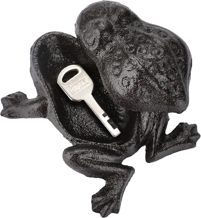 JUXYES Frog Cast Iron Key Hider