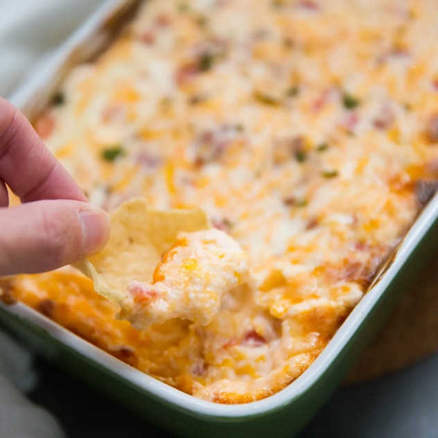 hot bacon and pimento cheese dip