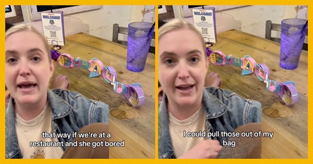 A TikTok mom has a simple, easy toy hack to enjoy a screen-free dinner, and you just need a couple o...