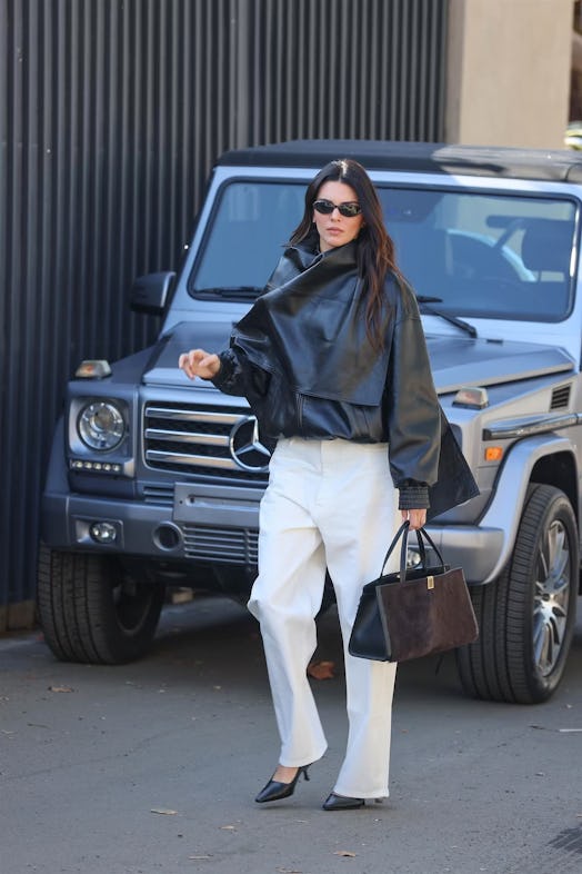 Kendall Jenner in Los Angeles, California wearing Phoebe Philo.