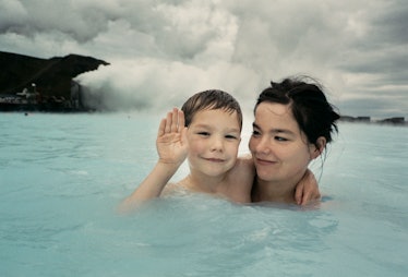 Juergen Teller, Björk and son, Iceland 1993. 