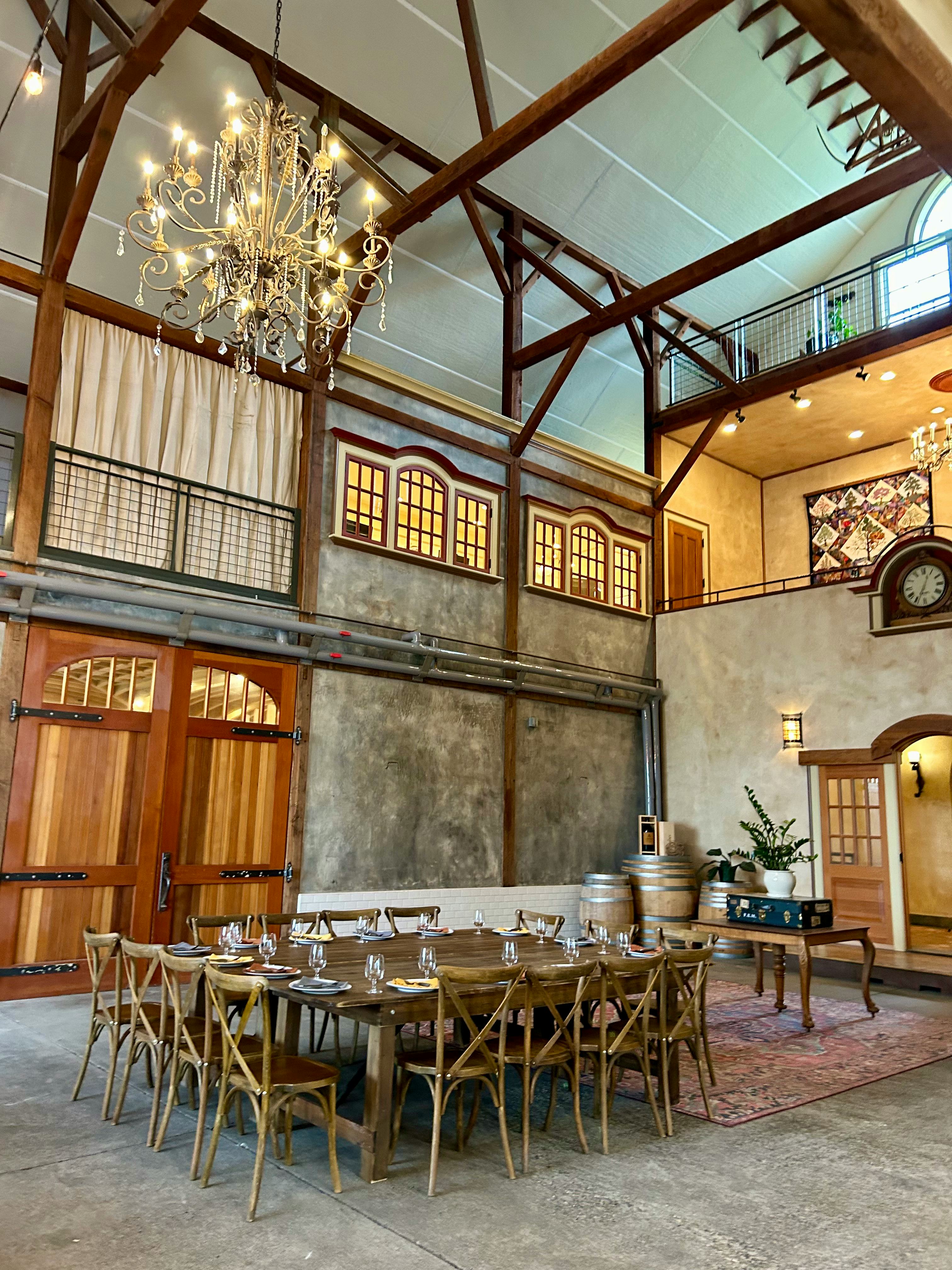 Visiting Abeja, a winery on a historic farmstead.