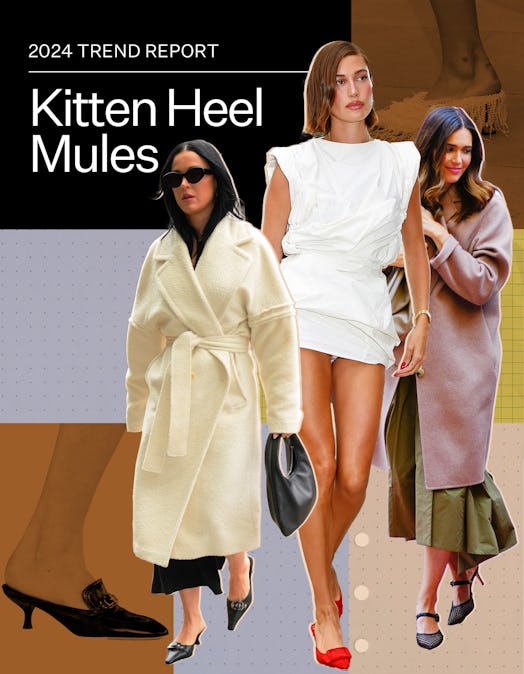 kitten heel mules 2024 fashion trend