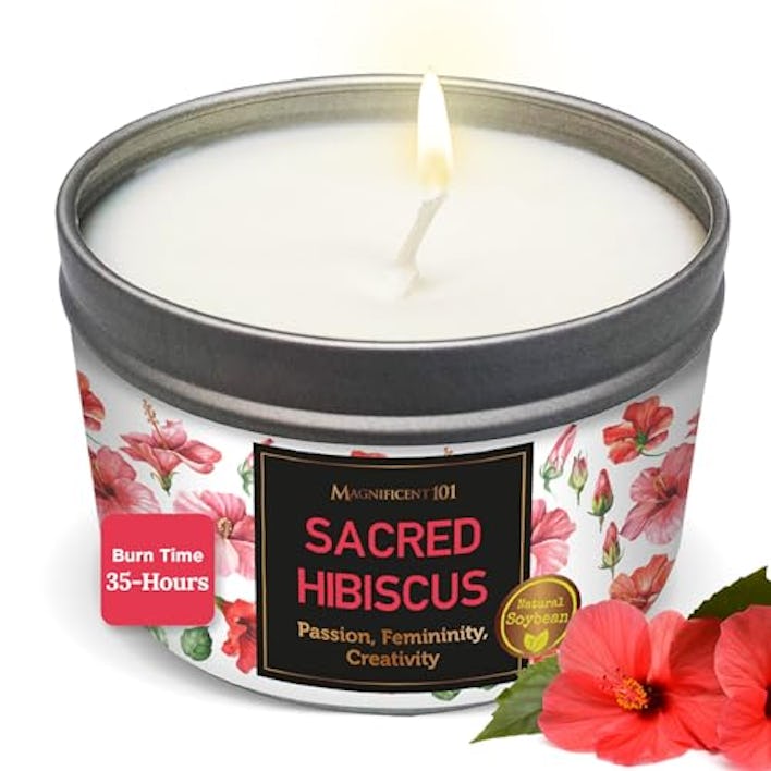MAGNIFICENT 101 Sacred Hibiscus Smudge Candle