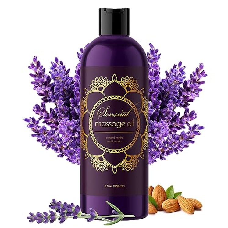 Aromatherapy Sensual Massage Oil for Couples - Relaxing Full Body Massage Oil for Date Night with Sw...