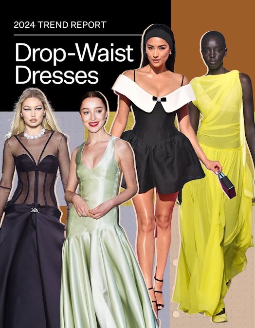 drop-waist dresses 2024 fashion trend