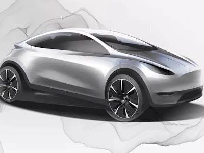 Tesla's conceptual drawing of a compact EV
