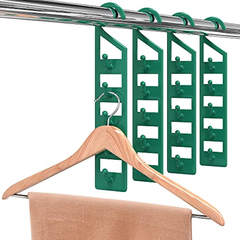 Miles Kimball Space Saving Hangers for Clothes (4-Pack)