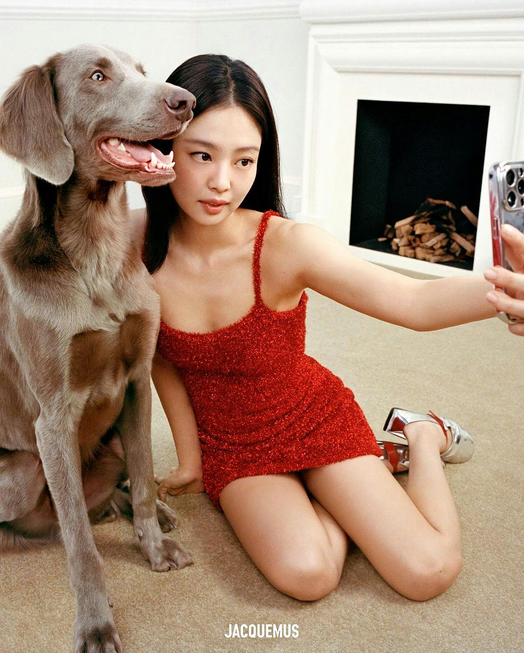 Blackpink's Jennie Cozies Up With Canines for Jacquemus Holiday