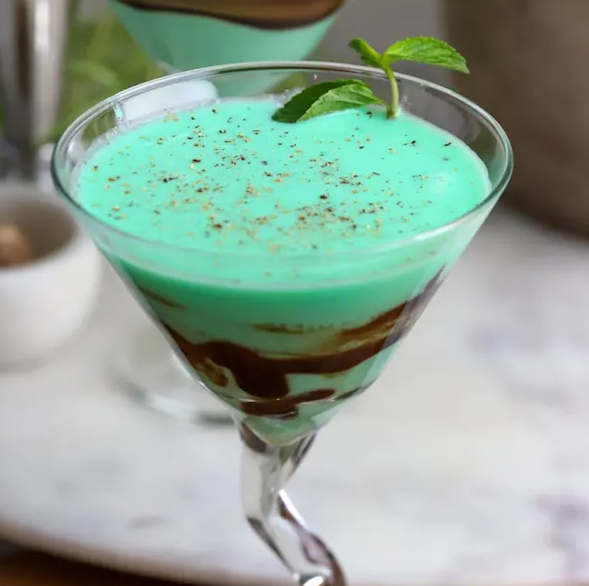 The holiday drink that matches Aquarius' vibe is a grasshopper.