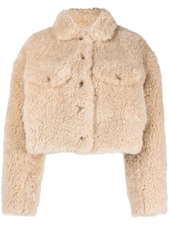 Faux-Shearling Cropped Jacket