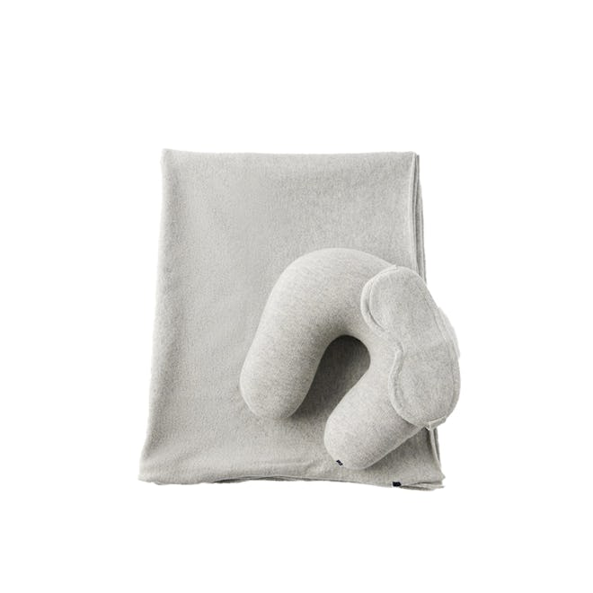 Stretch-Cashmere Wrap, Pillow and Eye Mask Set