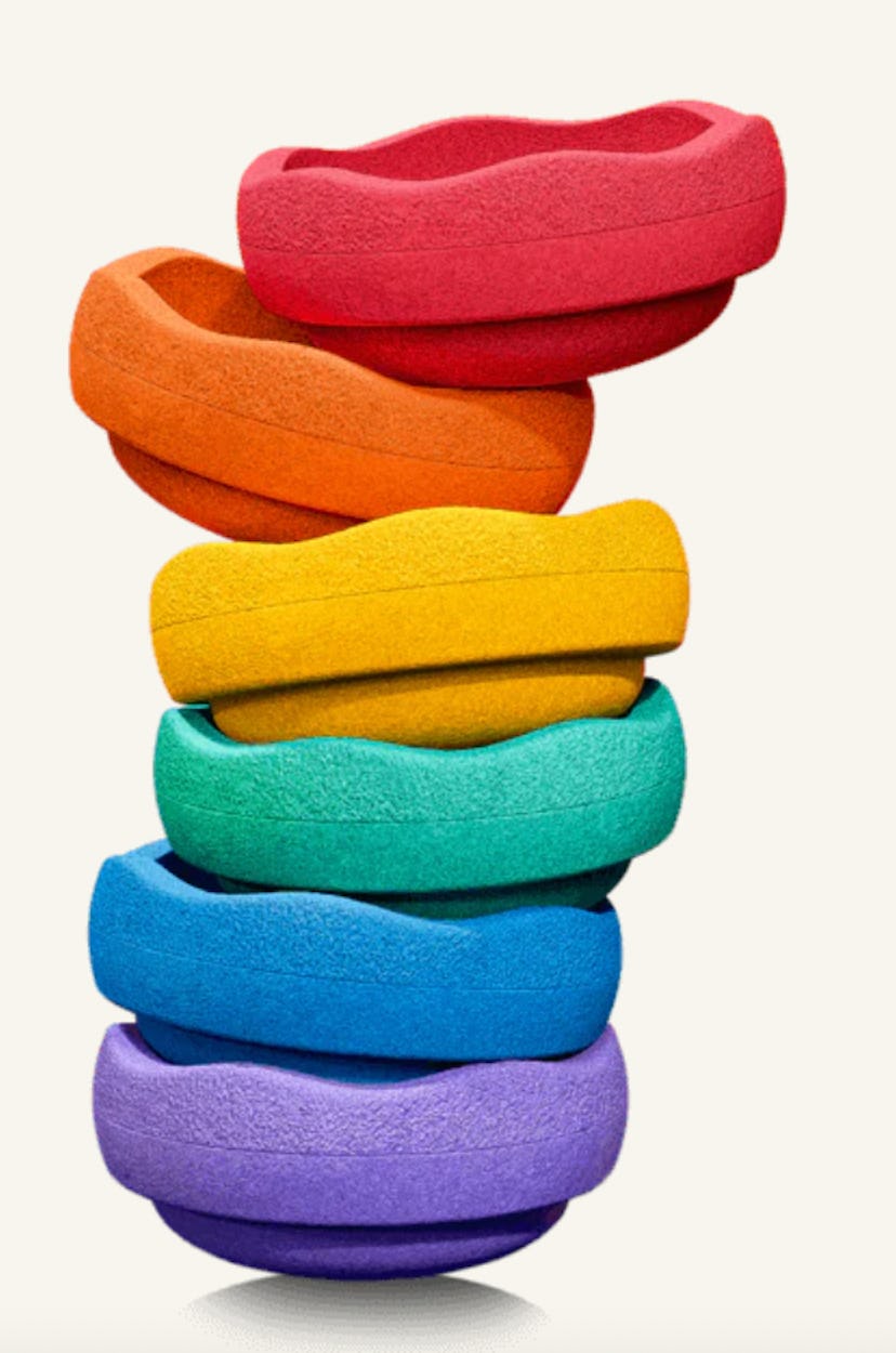 Stapelstein Original Rainbow Stacking Blocks