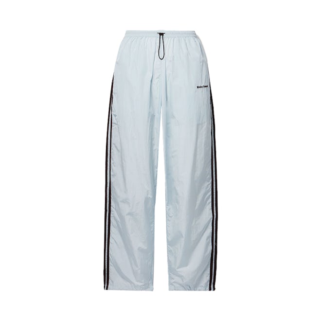 Embroidered Recycled-Shell Track Pants