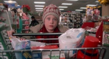 Kevin shops for groceries in 'Home Alone.'