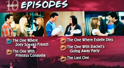 Friends DVD menu from Leave The World Behind
