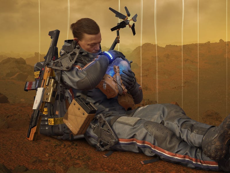 Death Stranding, Sam Porter Bridges on grand holding baby