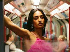Sabrina Bahsoon, aka Tube Girl, on the London Tube