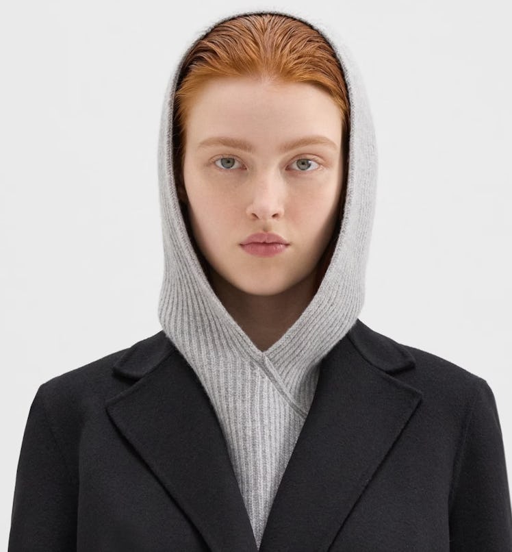 Hooded Snood in Felted Wool-Cashmere