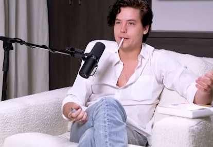 Cole Sprouse smoking on a podcast was kind of unhinged.