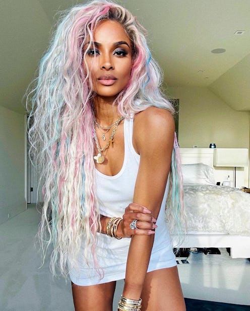 Ciara rainbow hair