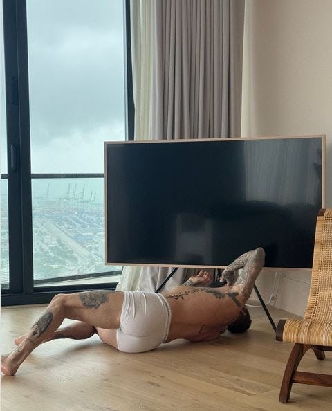 Victoria Beckham shared a photo of husband David Beckham in his underwear on Instagram on Dec. 15.